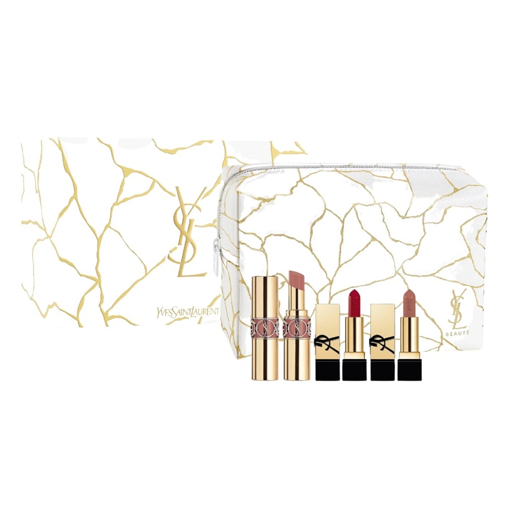 BNIB Yves Saint Laurent Best of YSL Rouge Pur Couture Lipstick 4pc Holiday Gift